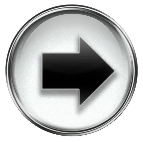 Freccia icona destra grigio — Foto Stock