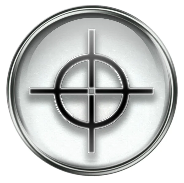 Cílová ikona šedá — Stock fotografie