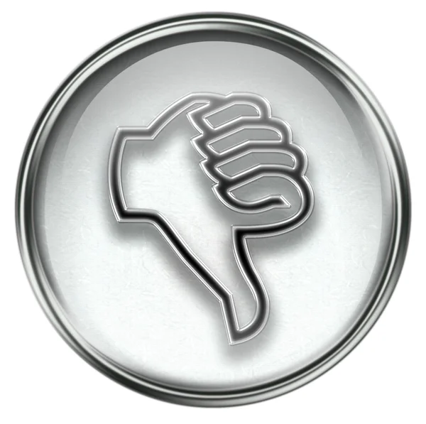 Kciuk w dół ikonę szary — Zdjęcie stockowe