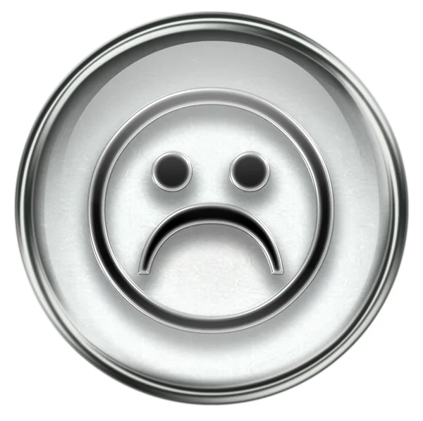 Smiley Face, dissatisfied grey — Stock Photo, Image