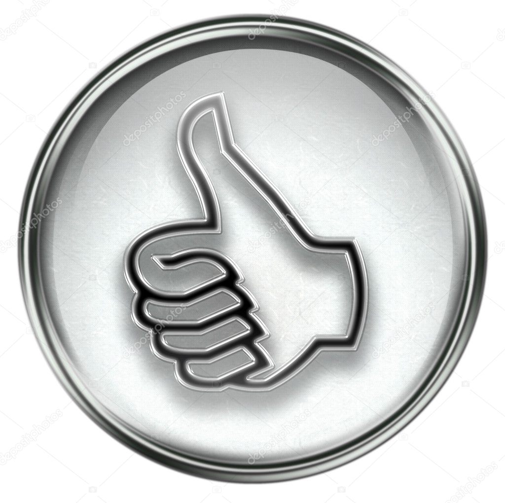Thumb up icon grey