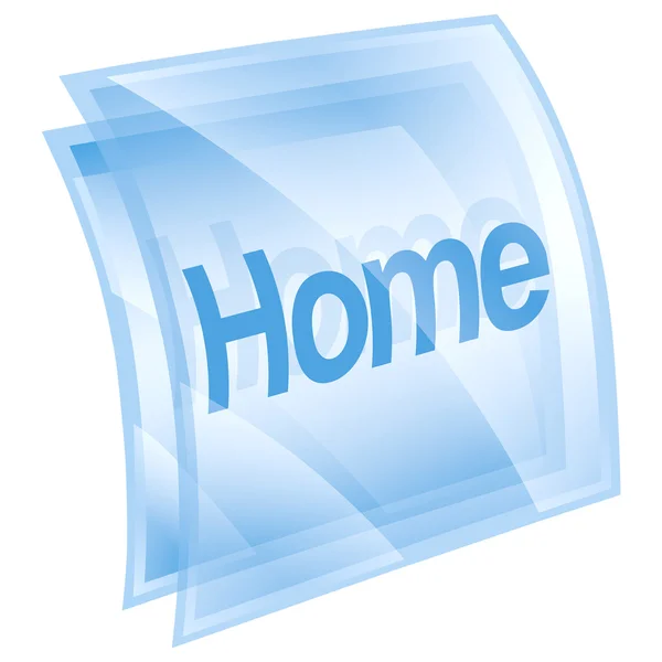 Домашня ікона крижаний квадрат, ізольований на білому тлі — стокове фото
