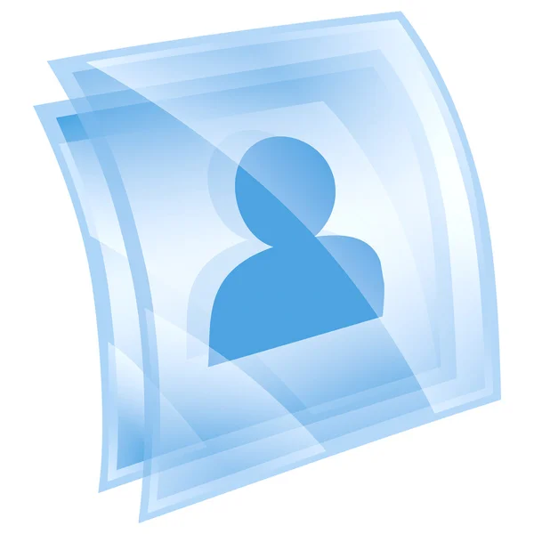 Ícone de usuário azul, isolado no fundo branco — Fotografia de Stock
