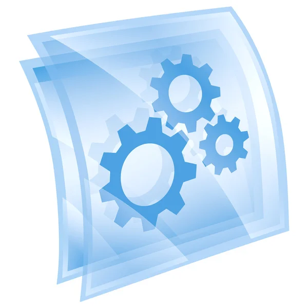 Extra pictogram blauw vierkant, geïsoleerde op witte achtergrond — Stockfoto