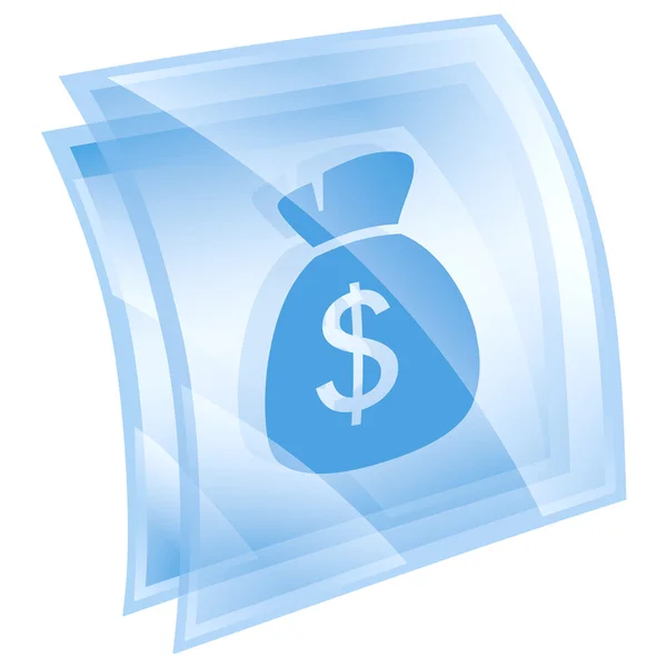 Dollar pictogram blauw, geïsoleerd op witte achtergrond. — Stockfoto