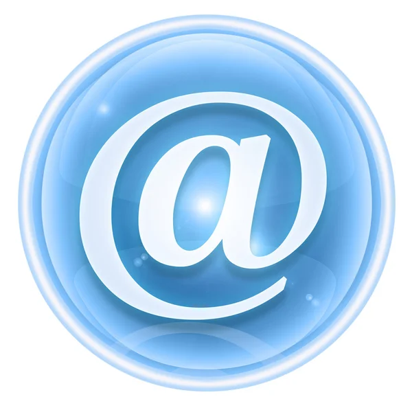 E-mailu ikona ledu, izolovaných na bílém pozadí. — Stock fotografie