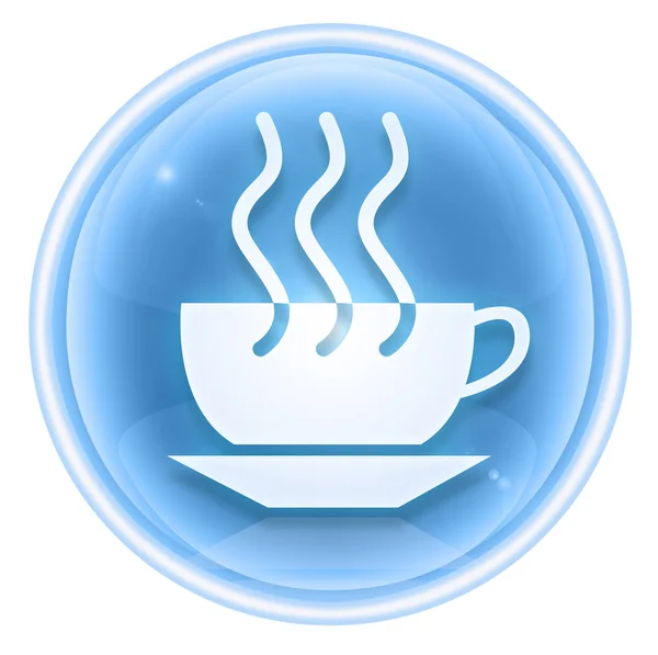Kawy filiżanka ikona lód, na białym tle. — Zdjęcie stockowe