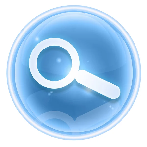 Search and magnifier icon ice, isolated on white background. — Stock Photo, Image