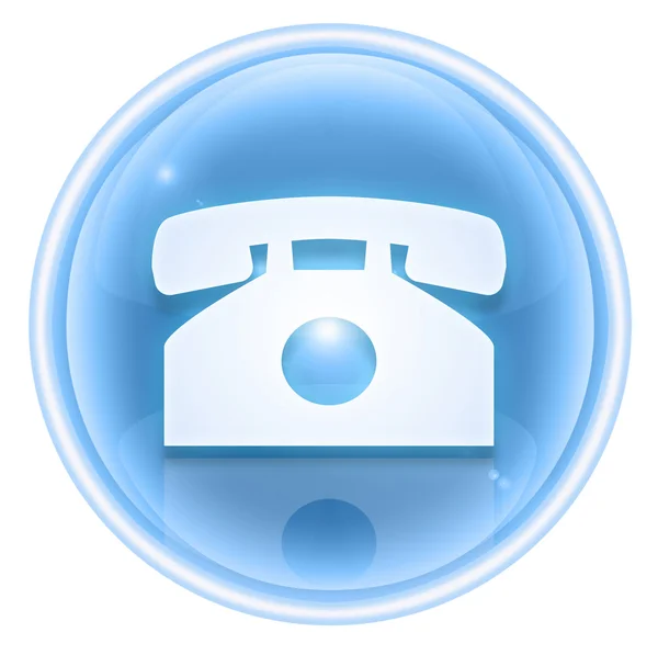 Telefon ikona lód, na białym tle. — Zdjęcie stockowe