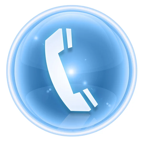 Telefoon pictogram ijs, geïsoleerd op witte achtergrond. — Stockfoto