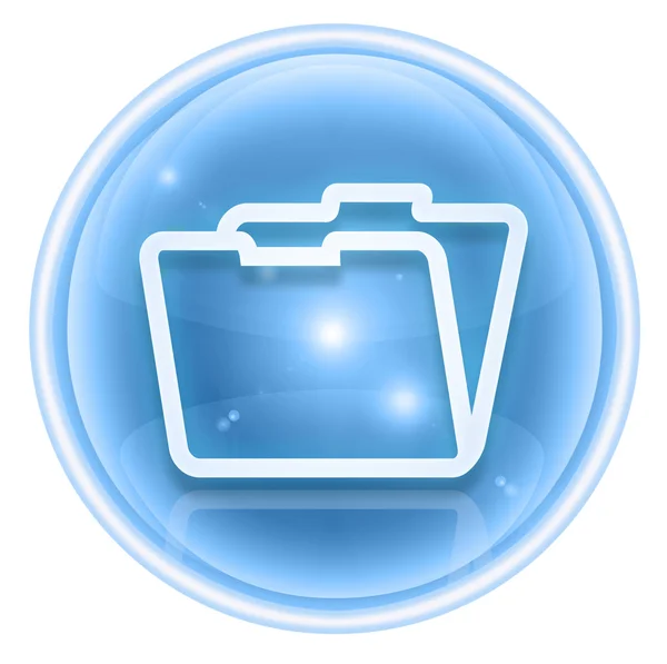Folder icon ice, isolated on white background — Stock Photo, Image