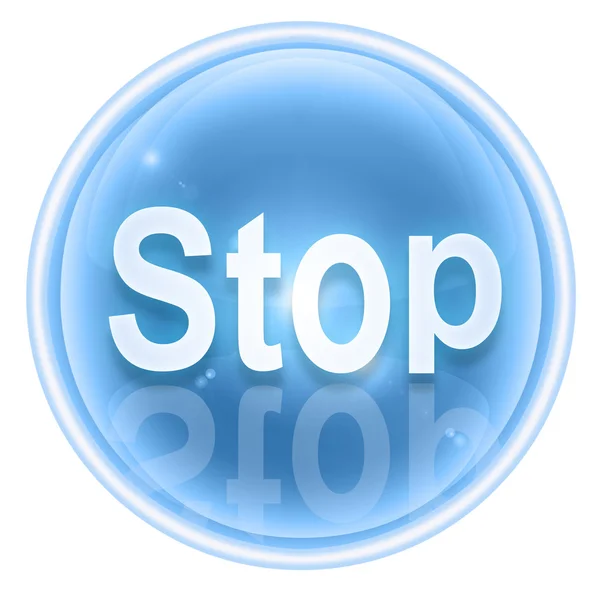 Stop pictogram ijs, geïsoleerd op witte achtergrond — Stockfoto