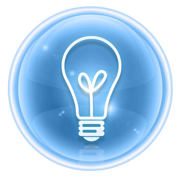Light Bulb Icon ice, isolated on white background — Stock Photo, Image