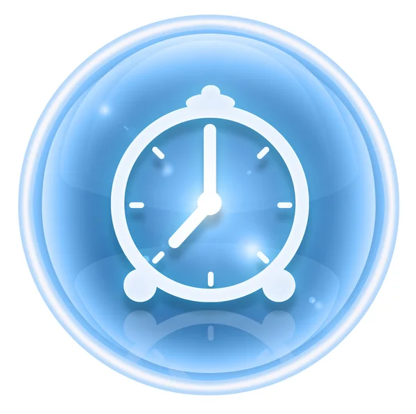 Zegar ikona lód, na białym tle — Zdjęcie stockowe