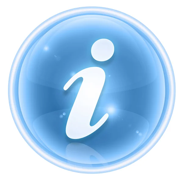 Information icon ice, isolated on white background — Stock Photo, Image