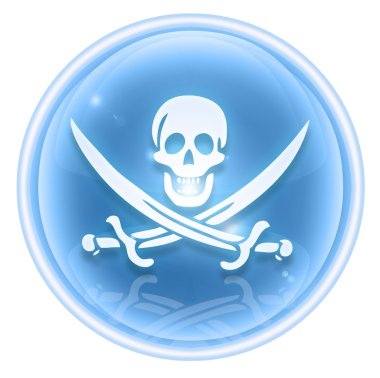 Pirate icon ice, isolated on white background. clipart