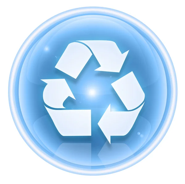 Recycling symbool pictogram ijs, geïsoleerd op witte achtergrond. — Stockfoto
