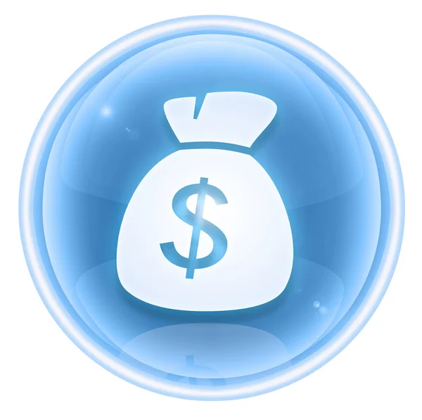 Dollar pictogram ijs, geïsoleerd op witte achtergrond. — Stockfoto