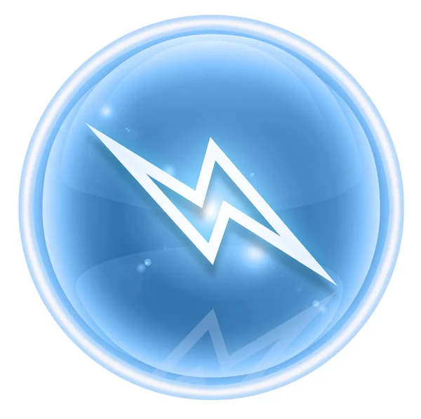 Lightning ikon is, isolerad på vit bakgrund. — Stockfoto