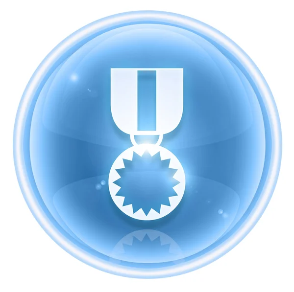 Medal ikona lód na białym tle. — Zdjęcie stockowe