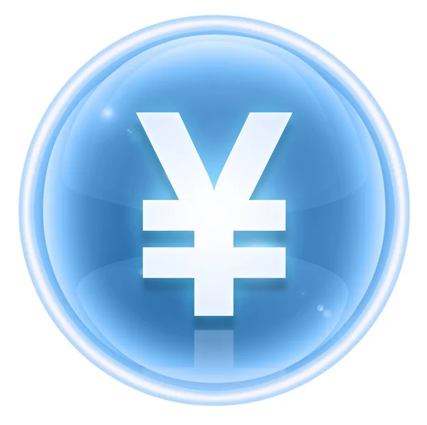 Yen-Ikone Eis, isoliert auf weißem Hintergrund — Stockfoto
