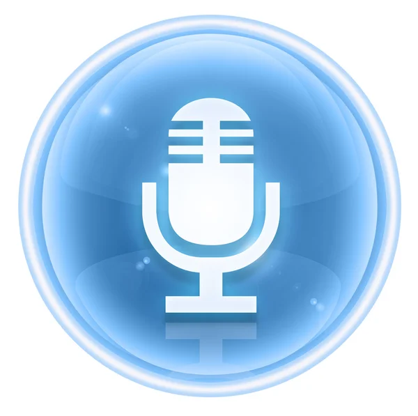 Icona del microfono ghiaccio, isolata su sfondo bianco — Foto Stock