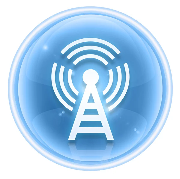 Wi-fi toren pictogram ijs, geïsoleerd op witte achtergrond — Stockfoto