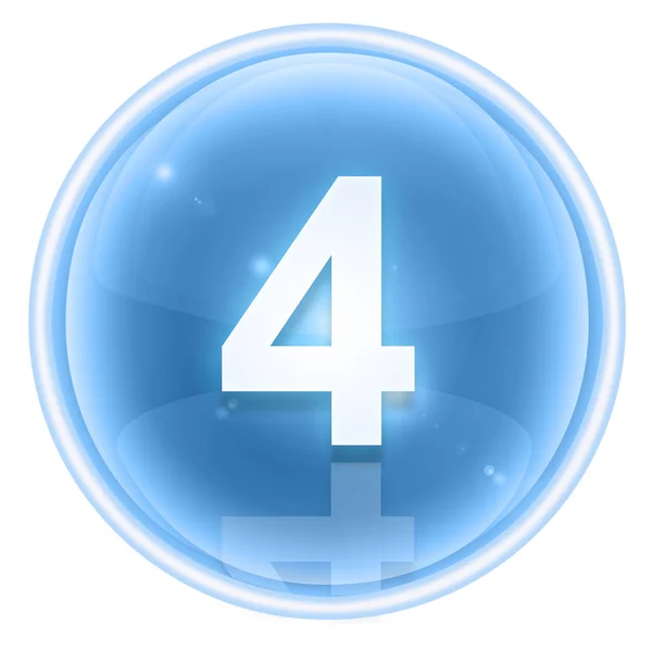 Nummer fire-ikon-is, isolert på hvit bakgrunn – stockfoto