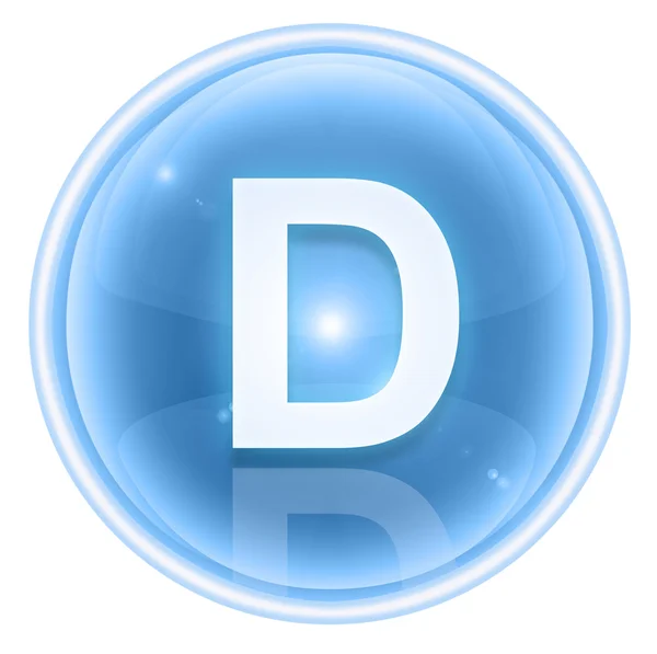 LED písmo ikona. písmeno d, izolované na bílém pozadí — Stock fotografie