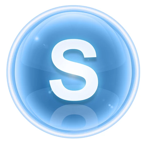 Ice font icon. Letter S, isolated on white background — Stock Photo, Image