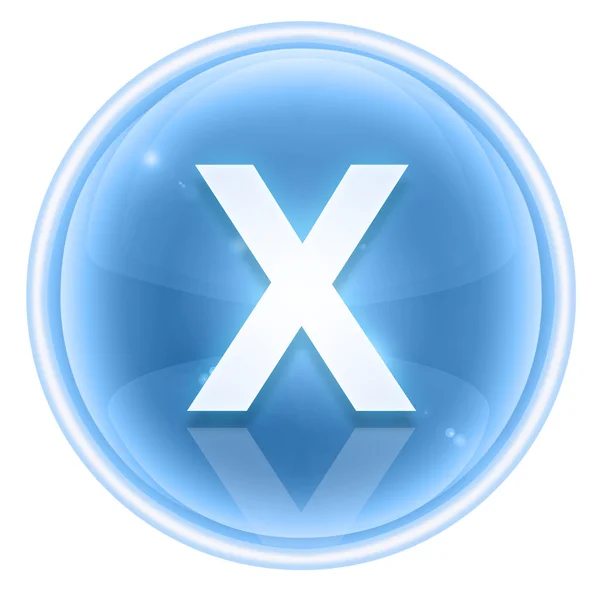 Ice font icon. Letter X, isolated on white background — Stock Photo, Image