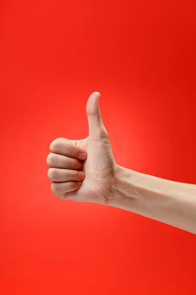 stock image Human hand showing sign of okay