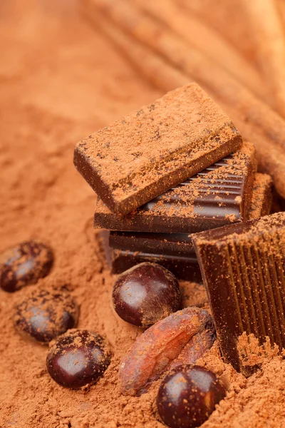 Cioccolato e cacao — Foto Stock