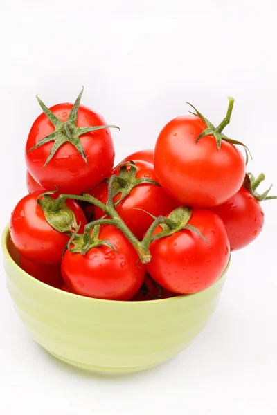在盘子里的西红柿 — 图库照片