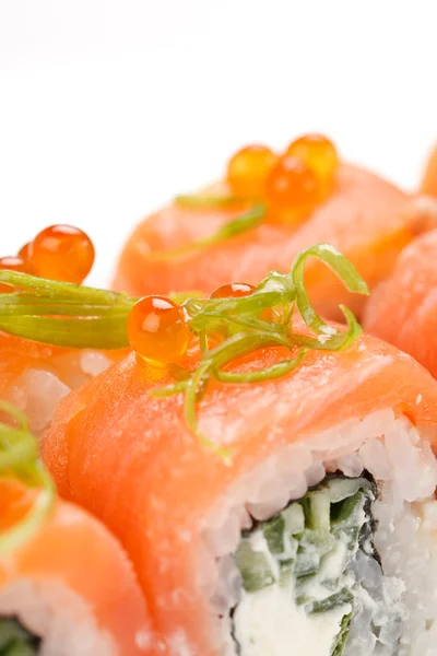 Sushi di atas putih — Stok Foto