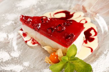 Cherry cheesecake clipart