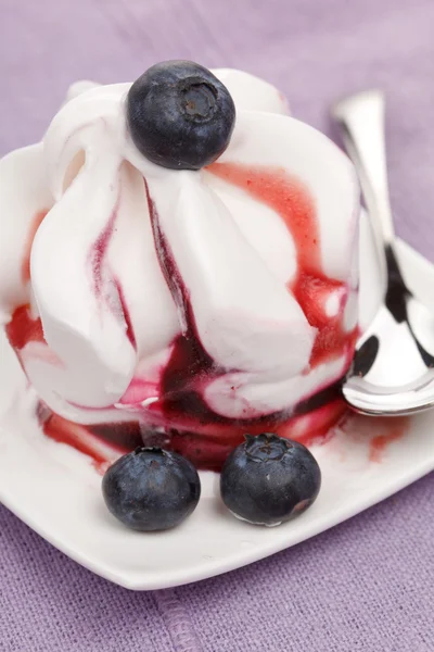 Zmrzlina s borůvkami — Stock fotografie