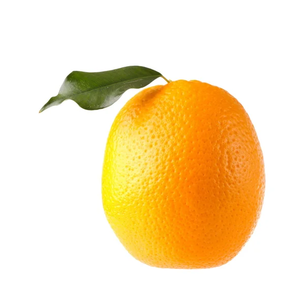 Arancione con foglia — Foto Stock