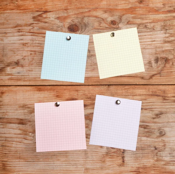 Note paper on the wood background — Stock Photo, Image