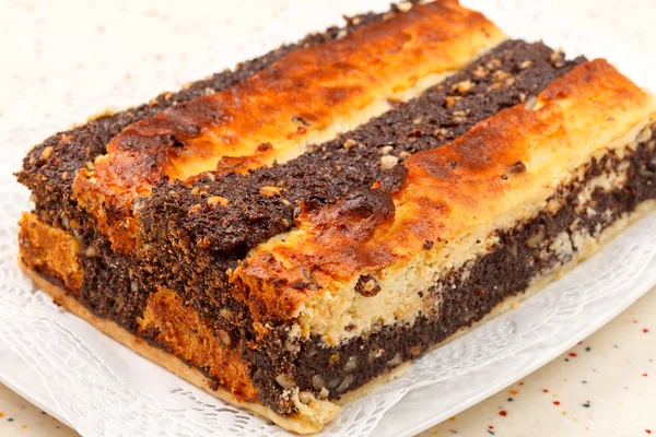 Zelfgemaakte papaver zaad cake — Stockfoto