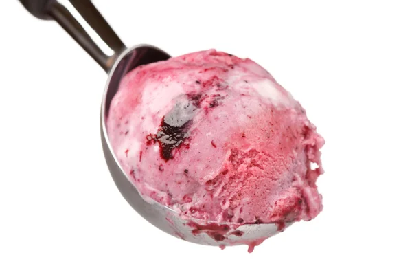 Zmrzlina v lžíce — Stock fotografie
