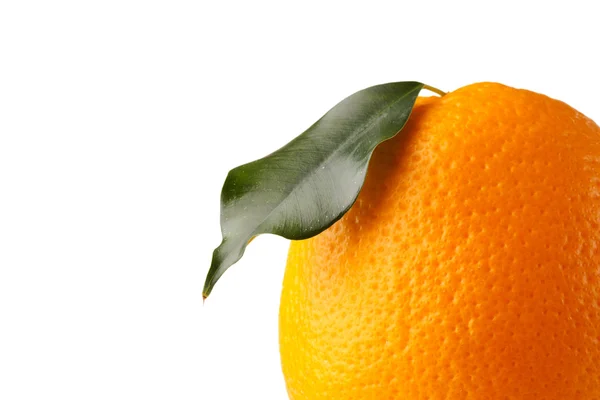Arancione con foglia — Foto Stock