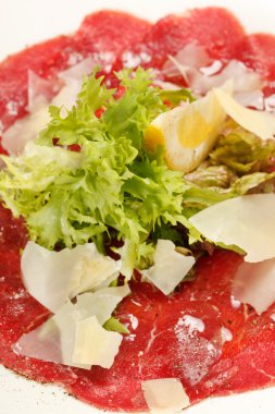 et carpaccio parmesan peyniri ile