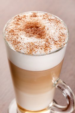 Coffee Latte in a glass clipart