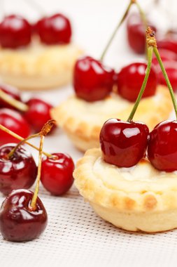 Tart with cherries clipart