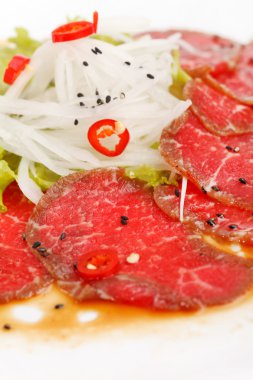 et carpaccio parmesan peyniri ile