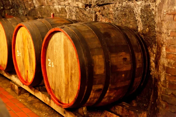 Old wine cellar with barrels — Stock Photo, Image