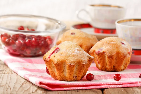 Brusinky muffins — Stock fotografie
