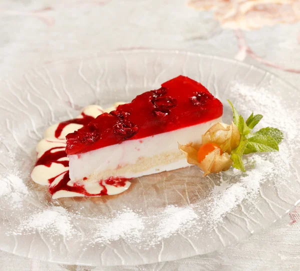 Kirsebærcheesecake - Stock-foto