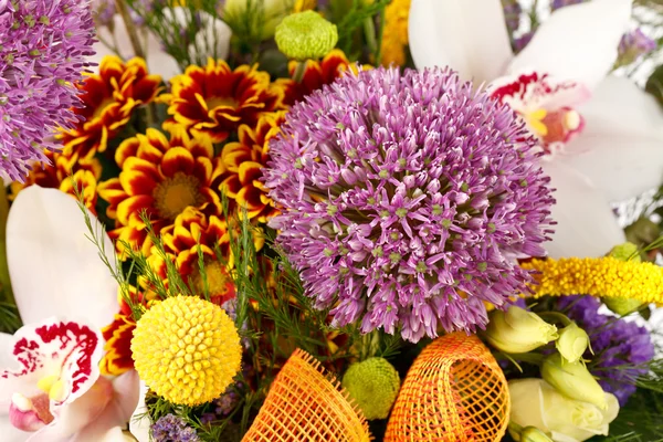 Beautiful flowers in the basket — Stock Photo, Image